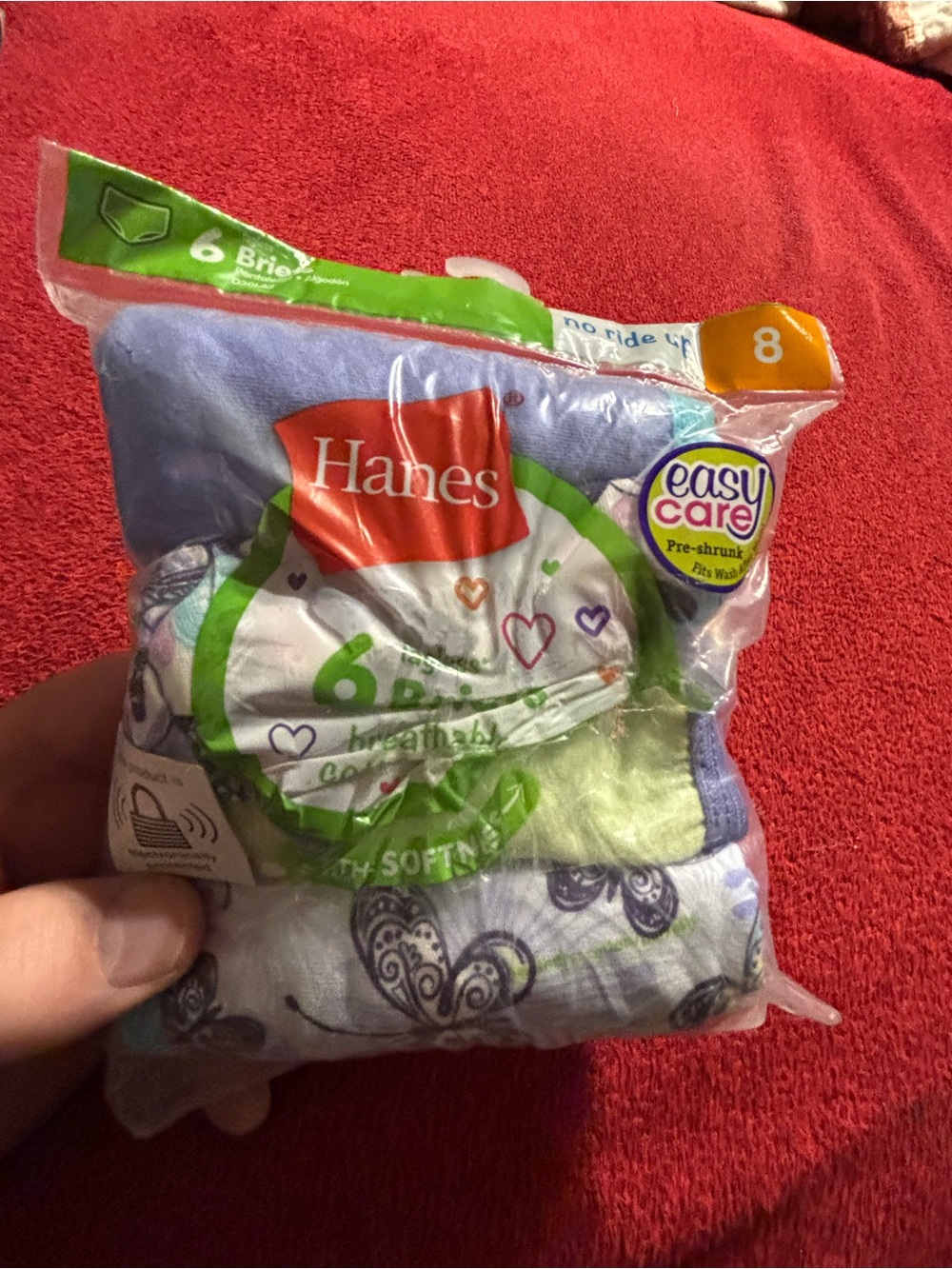 Hanes Kids girls briefs 6 pack variety size 8 New